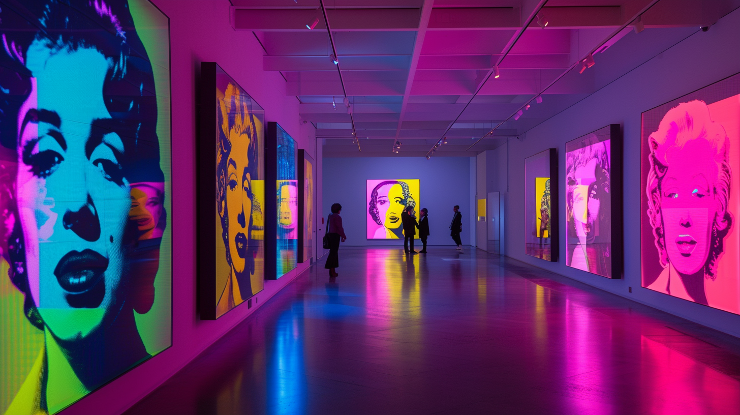 Tourists at an Andy Warhol Museum in Ludwig