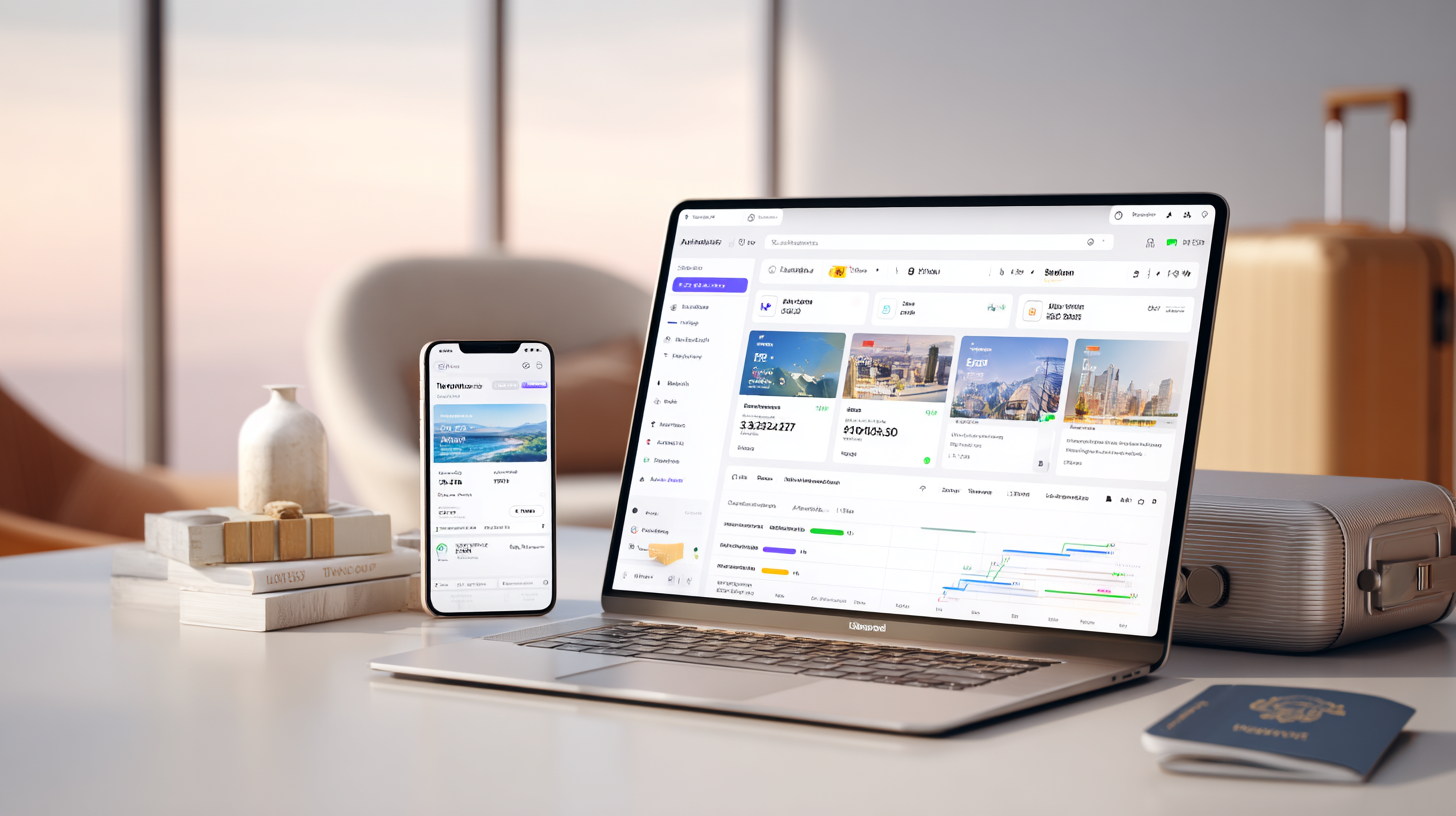 Traveler using an AI assistant platform to book bundled flights, hotels, and activities in one unified dashboard